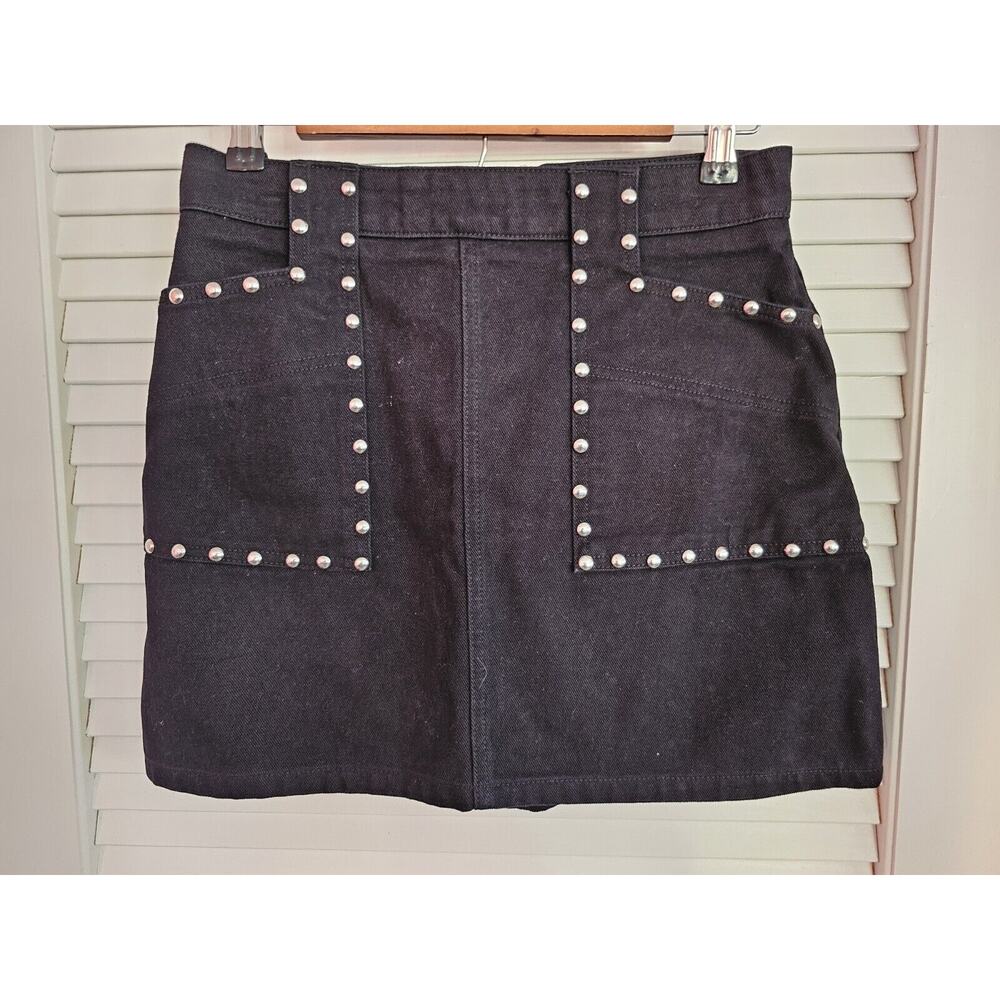 Urban Outfitters Black Mini Skirt with Silver Studs